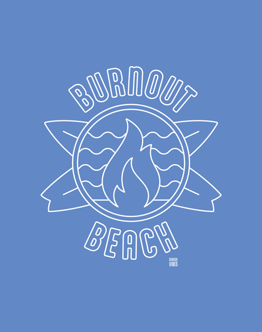 Burnout Beach Tee - Unisex | Heather Royal