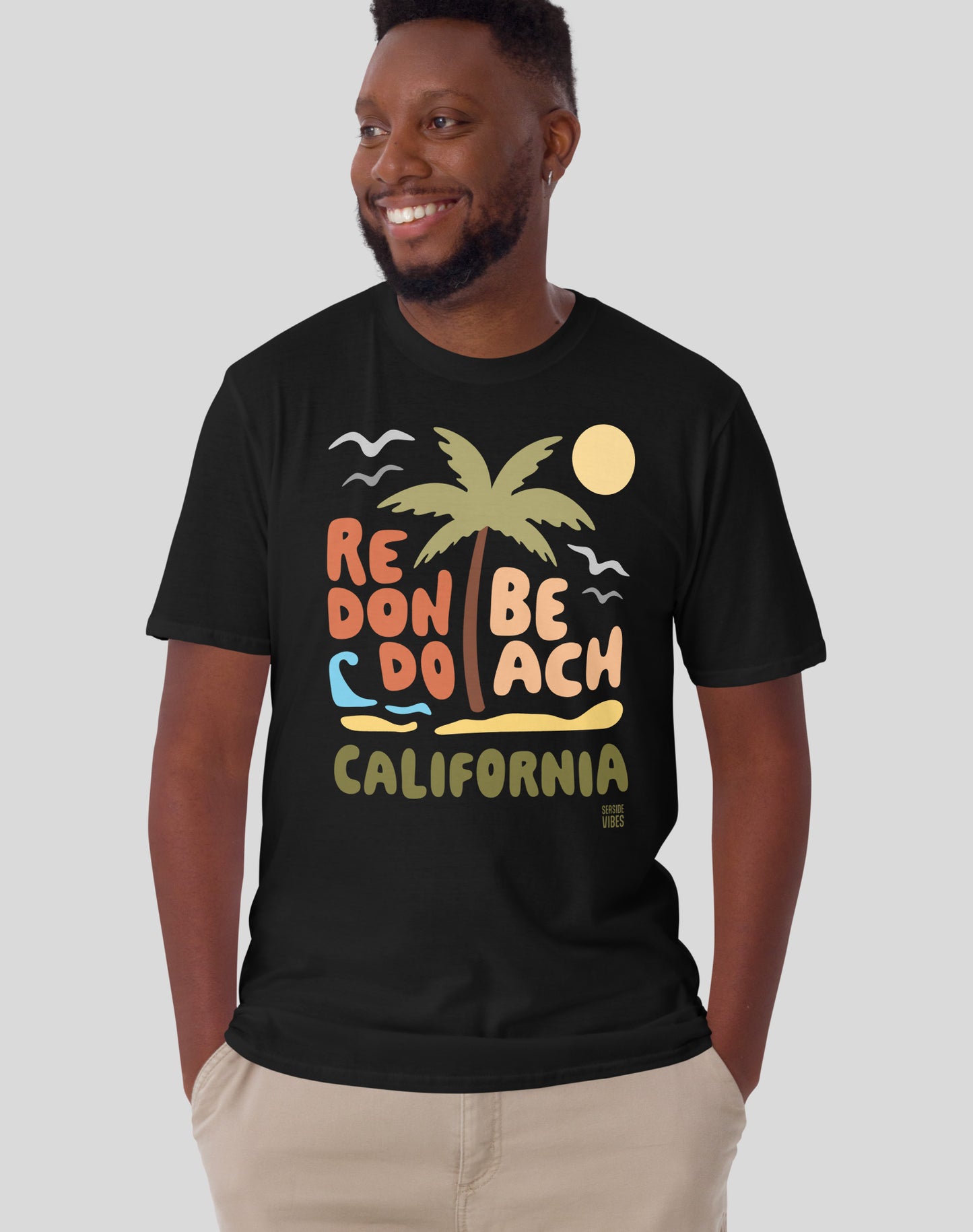 Redondo Beach Palm Tree Tee - Unisex | Black