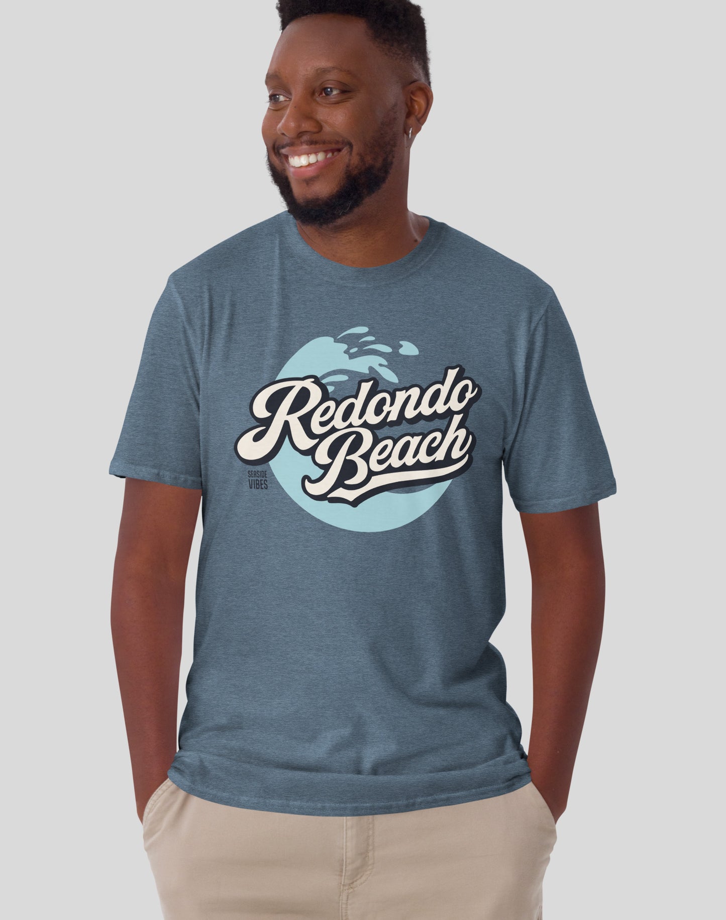 Redondo Beach Retro Wave Tee - Unisex | Heather Indigo