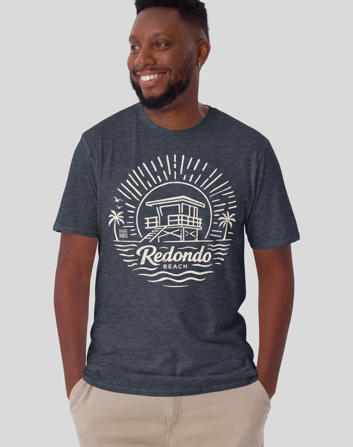 Redondo Beach Sunrise Session Tee - Unisex | Heather Navy