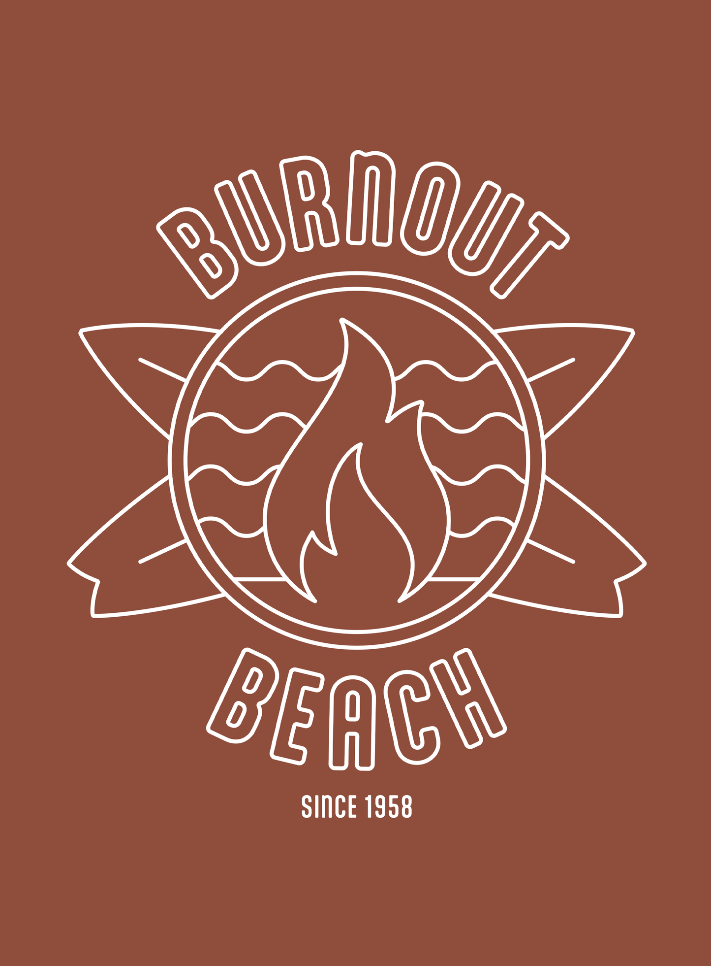 Unisex: Burnout Beach Tee - Heather Clay