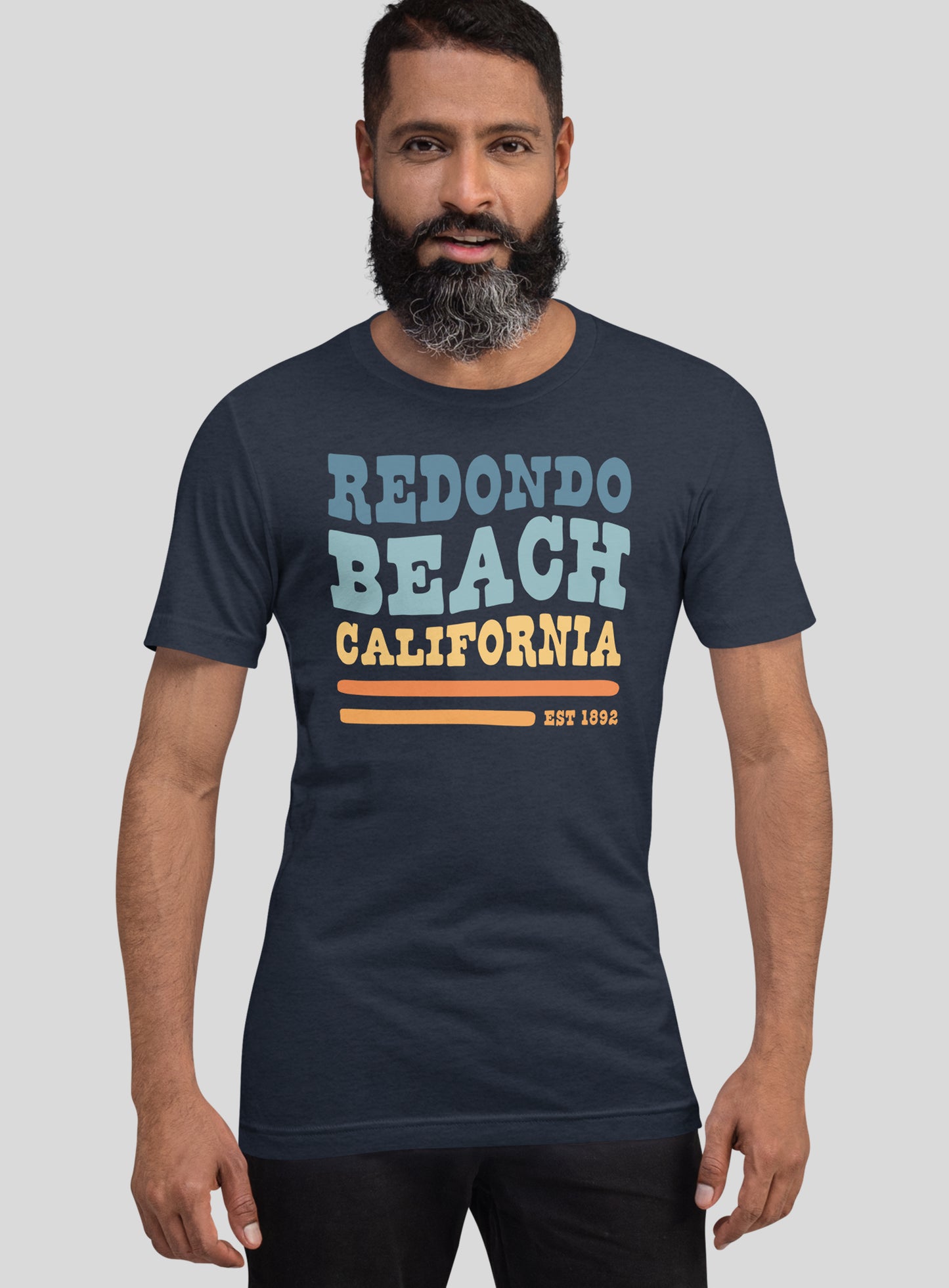 Unisex: Redondo Beach Vibes Tee - Heather Navy