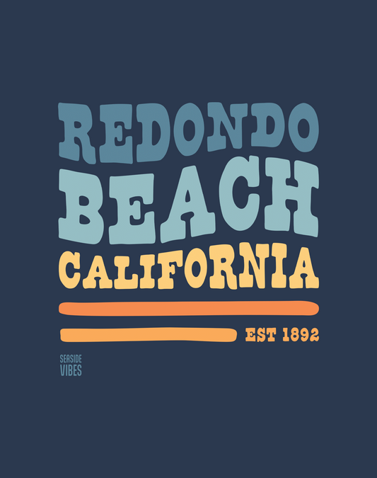 Redondo Beach Vibes Tee - Cotton Blend | Midnight Navy