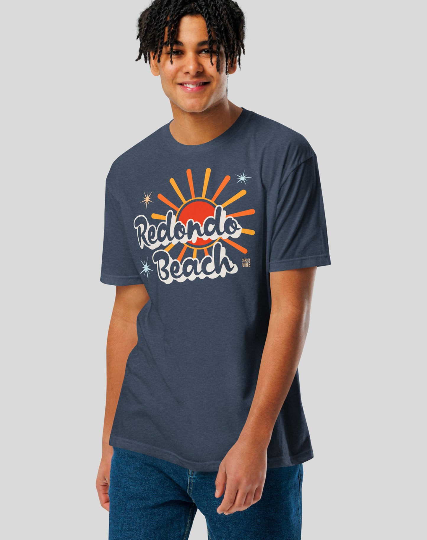 Redondo Beach Rays Tee - Cotton Blend | Midnight Navy