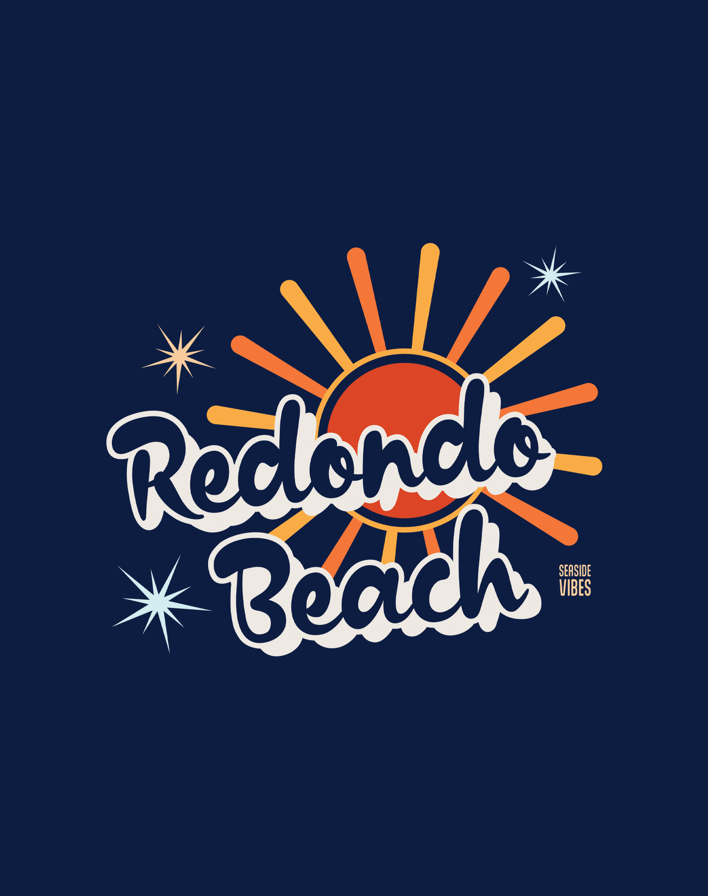 V-Neck: Redondo Rays Tee | Heather Navy