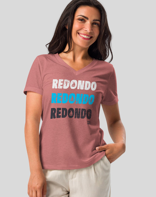 V-Neck: Redondo Remix Tee | Heather Mauve