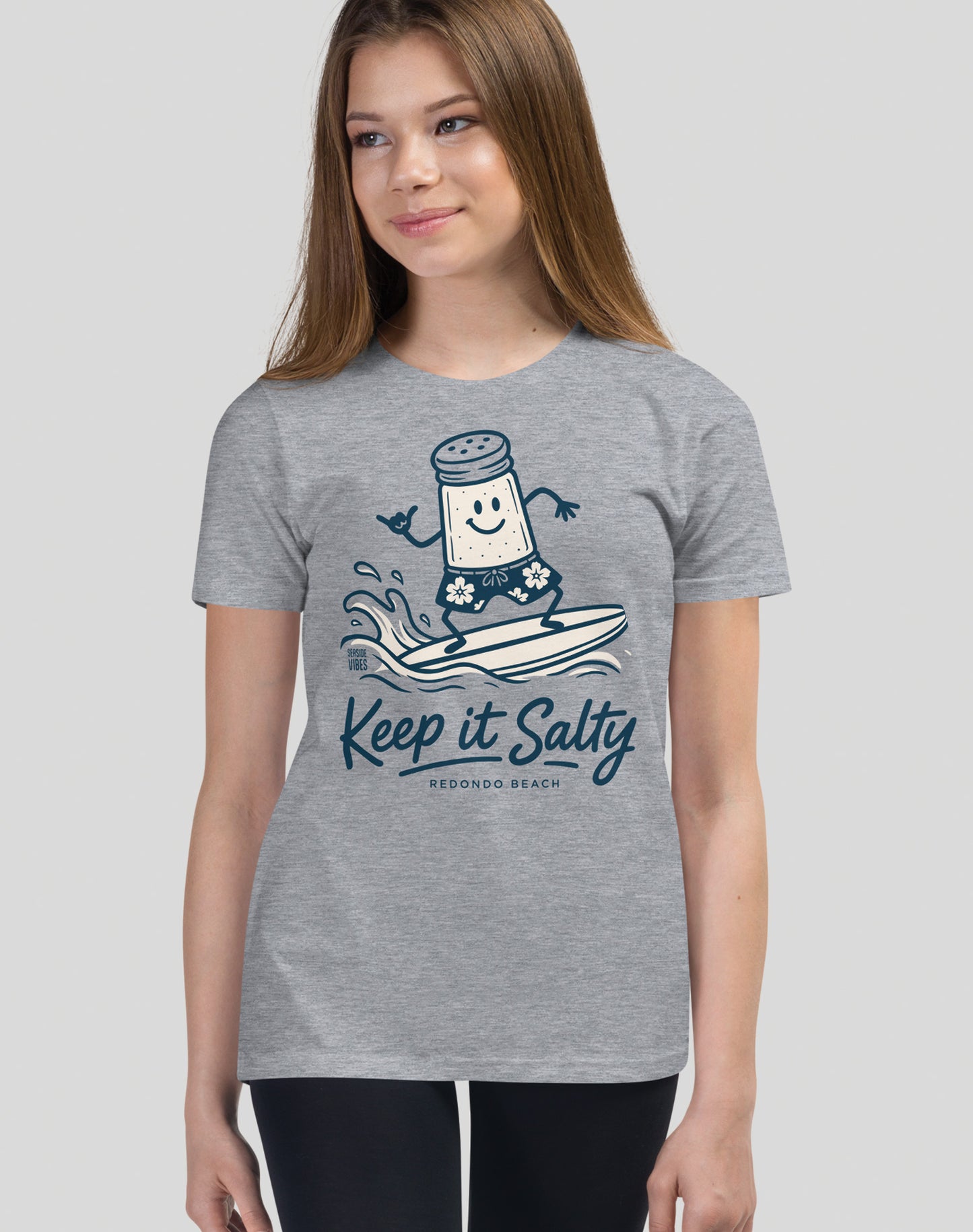 Youth: Redondo Beach Keep it Salty Tee | Athletic Heather