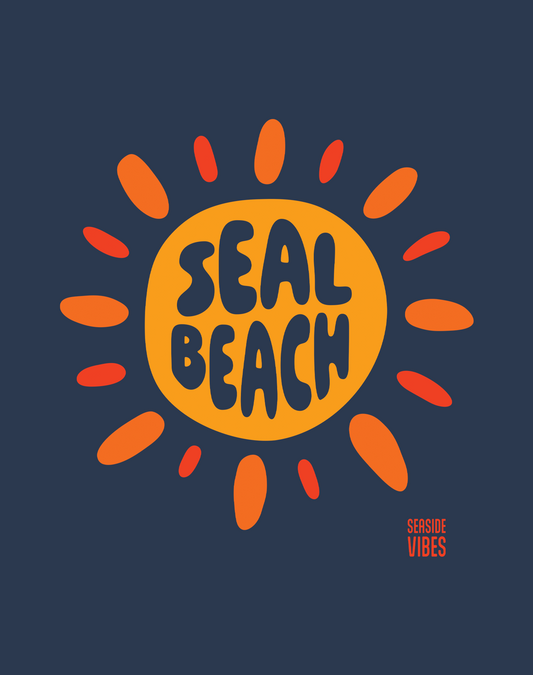 Seal Beach Sunburst Tee - Cotton Blend | Midnight Navy
