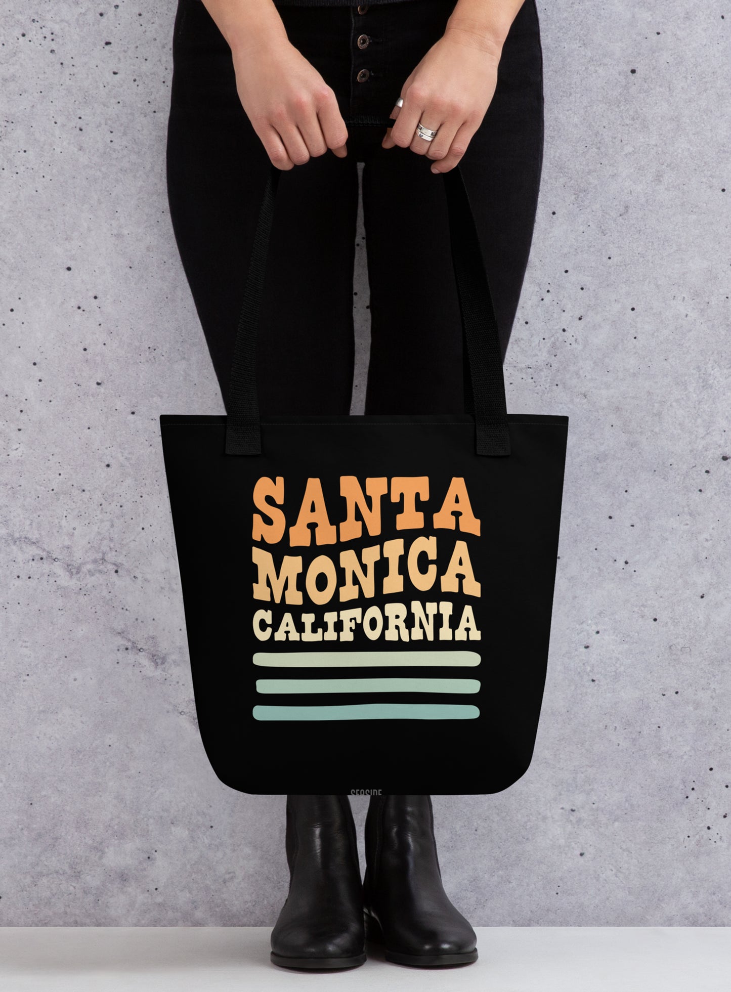 Santa Monica Waves Tote Bag