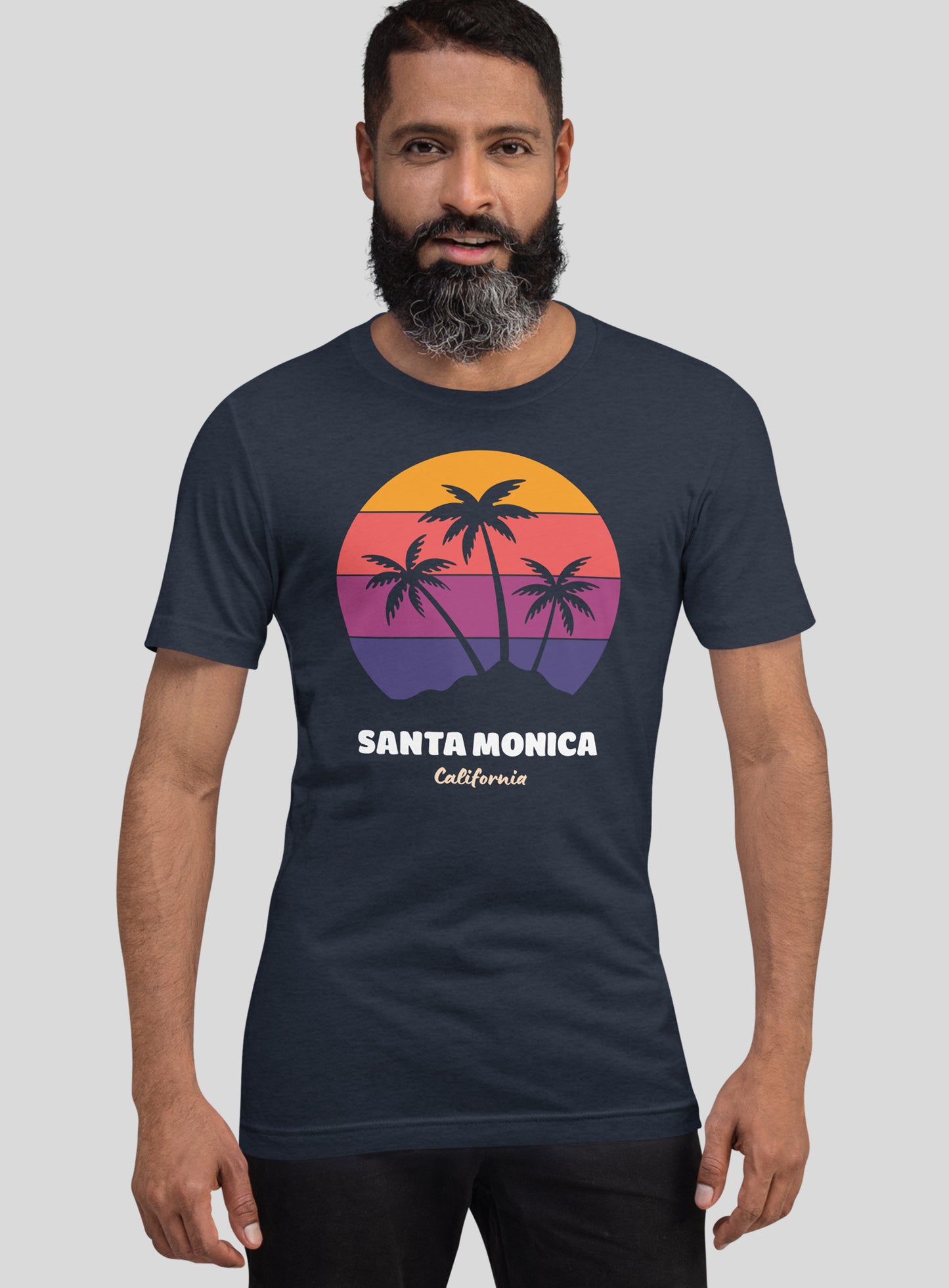 Unisex: Santa Monica Dreamin' Tee - Heather Navy