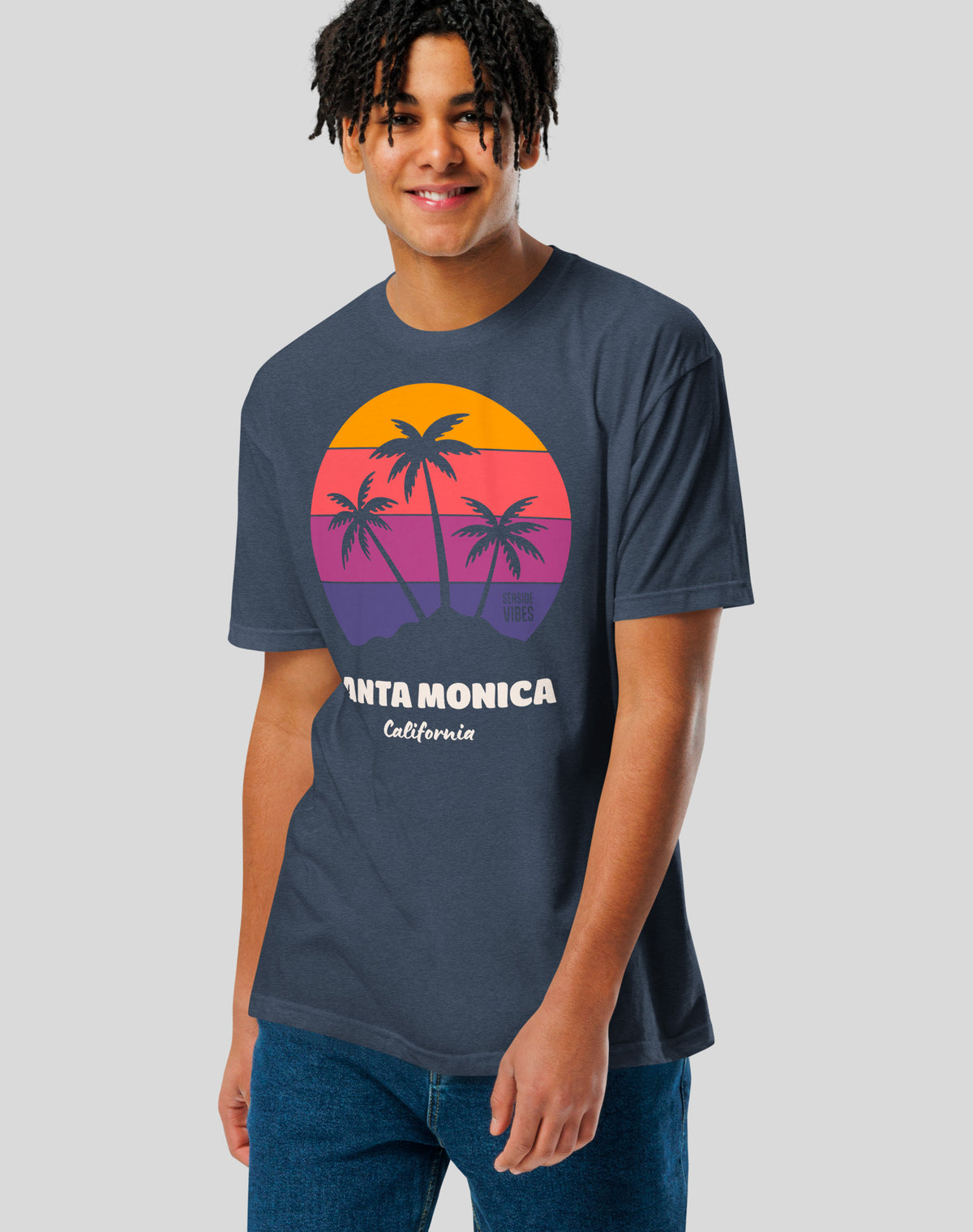 Santa Monica Dreamin' Tee - Cotton Blend | Midnight Navy
