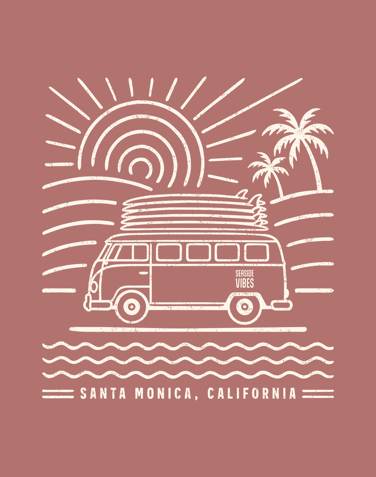 V-Neck: Santa Monica Endless Summer Tee | Heather Mauve
