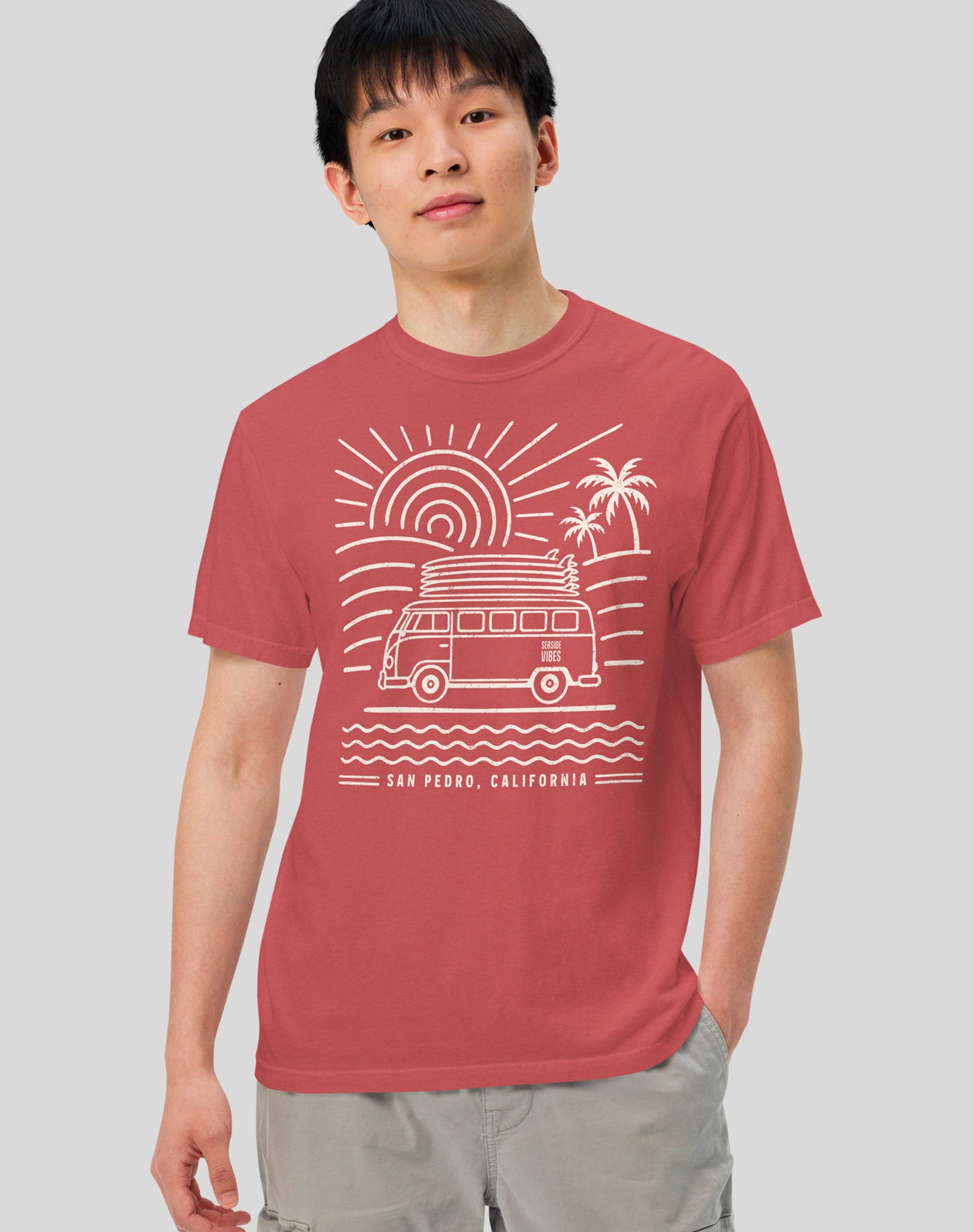 Unisex: San Pedro Endless Summer Tee - 100% Cotton | Crimson