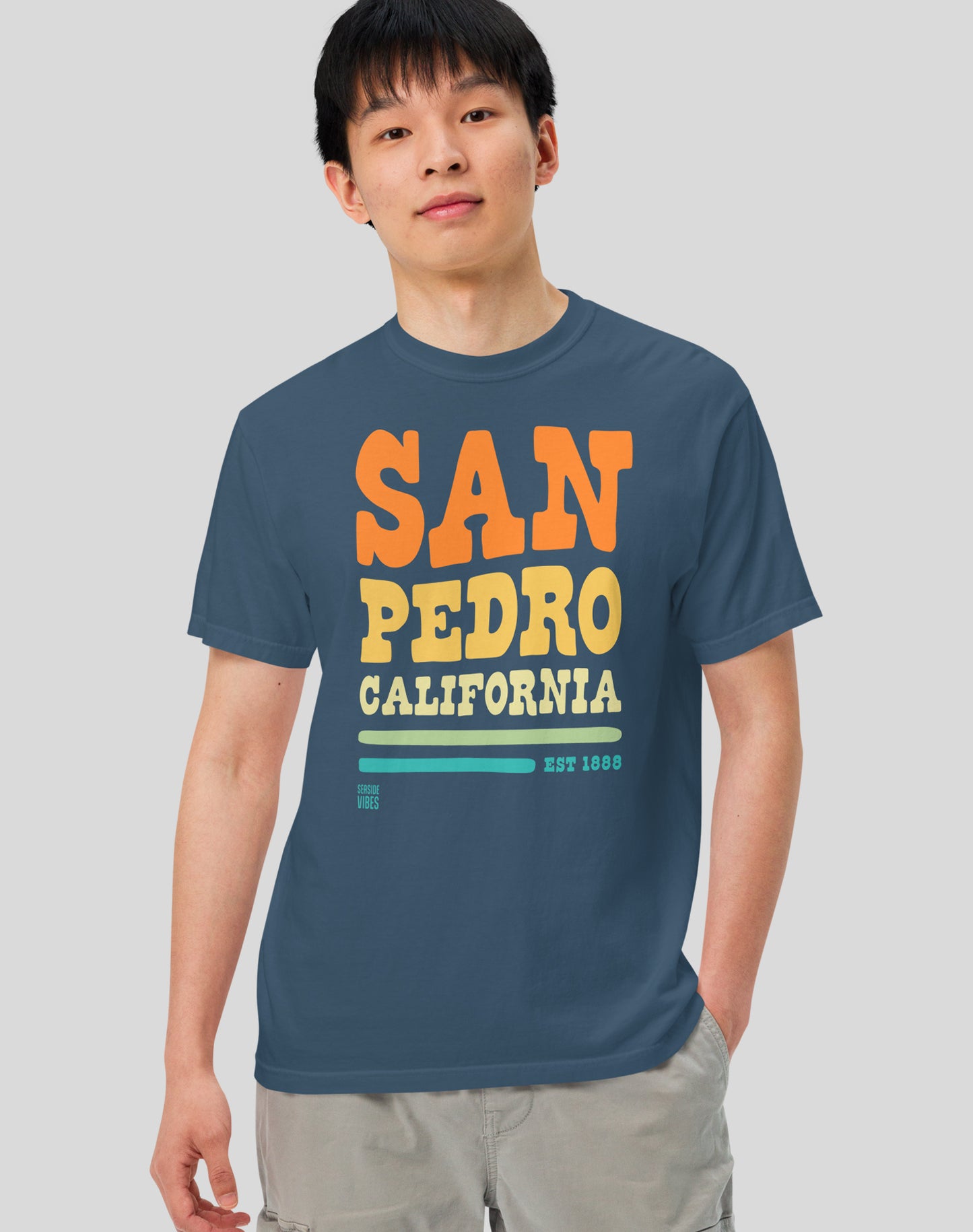 Unisex: San Pedro Vibes Tee - 100% Cotton | Midnight