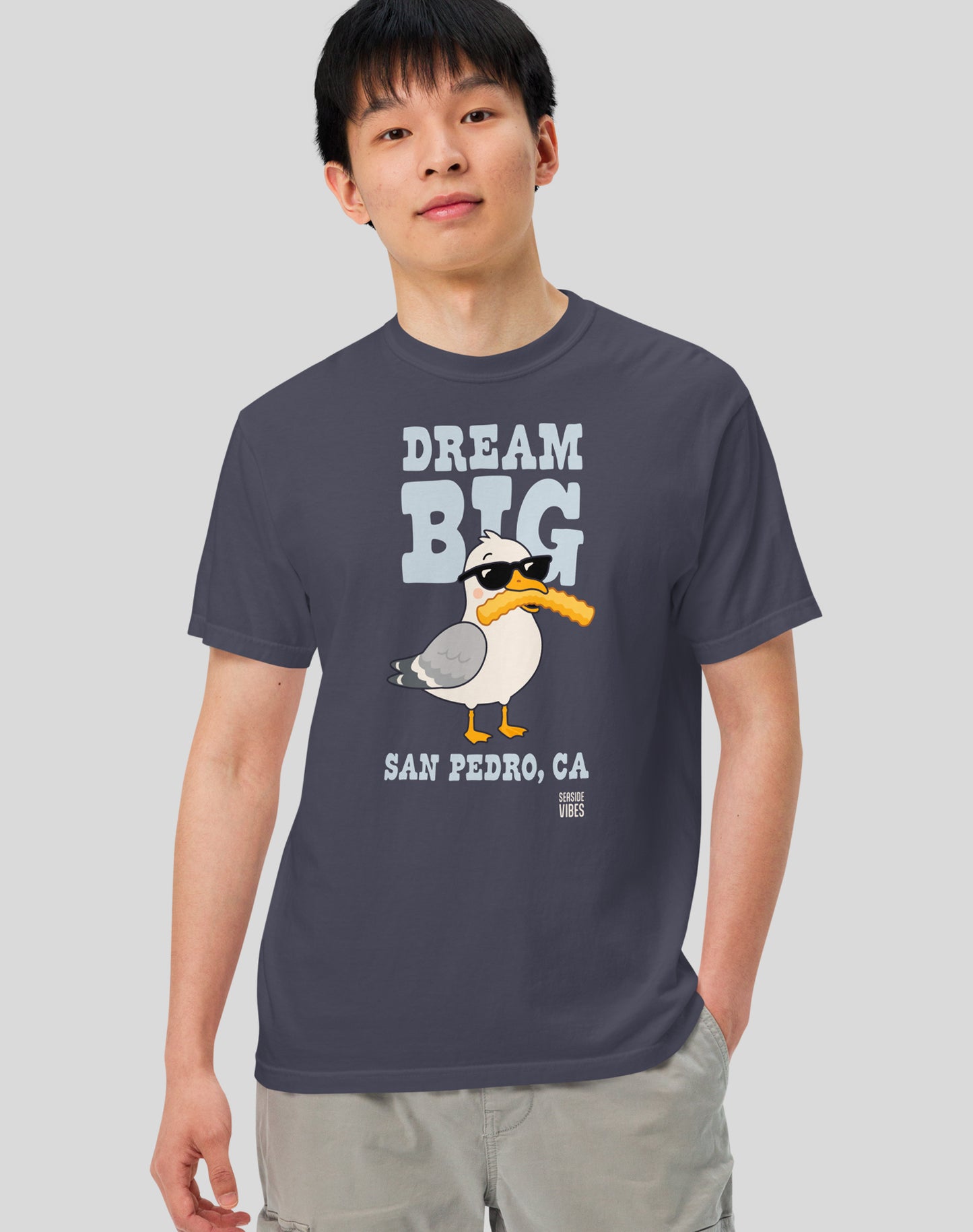 Unisex: Dream Big San Pedro Tee - 100% Cotton | Navy
