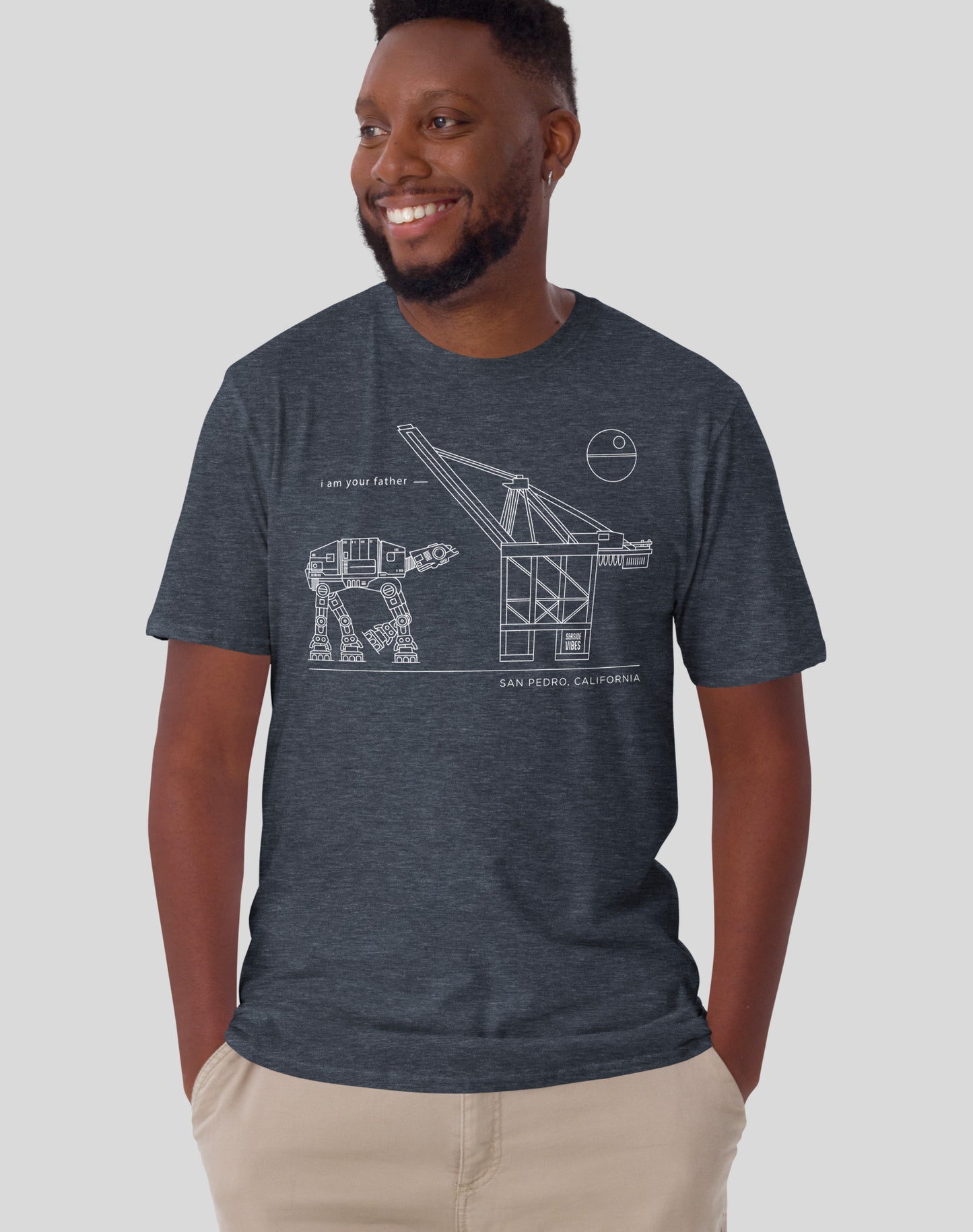San Pedro I Am Your Father Tee - Unisex | Heather Navy