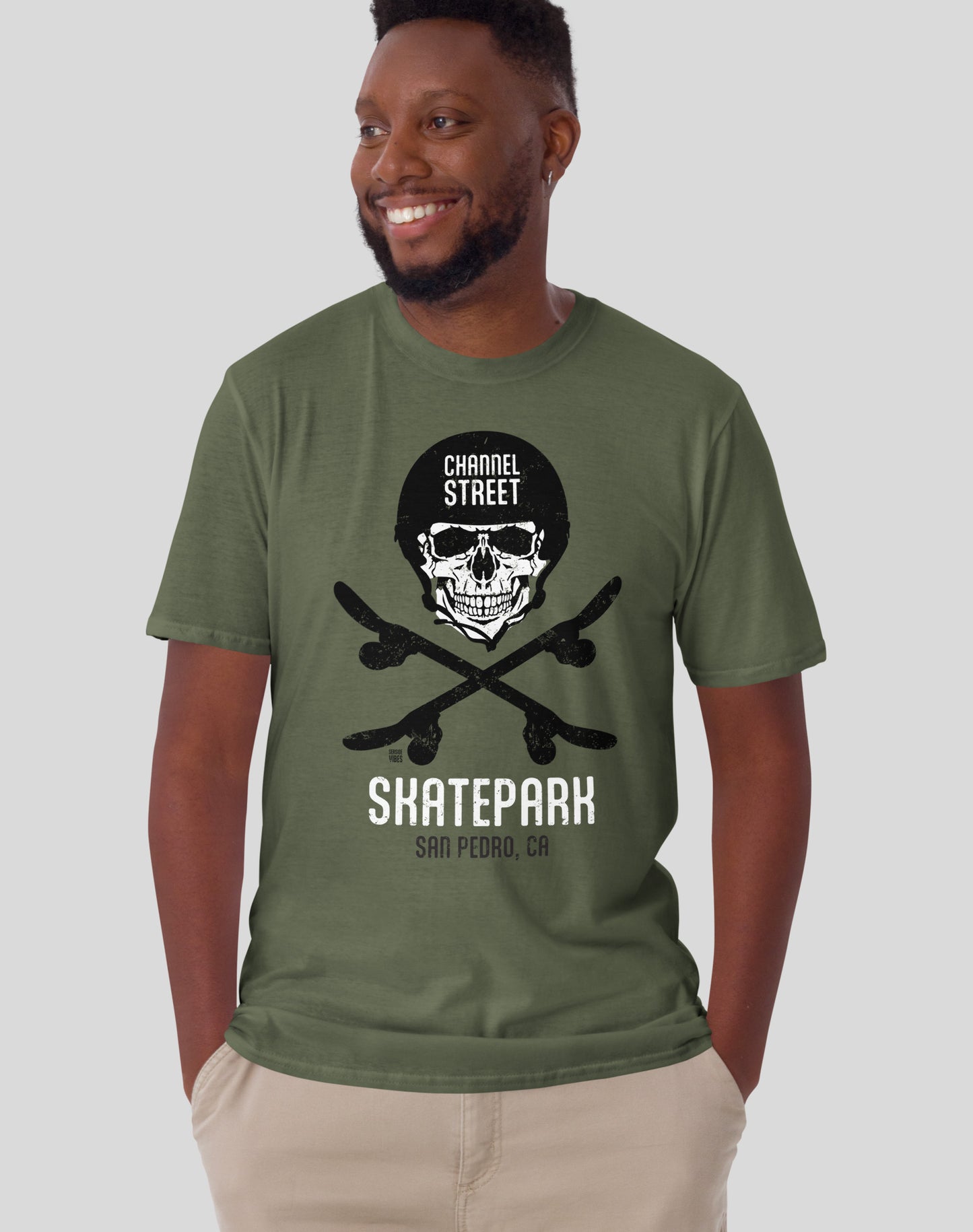 Channel Street Skatepark San Pedro Tee - Unisex | Military Green