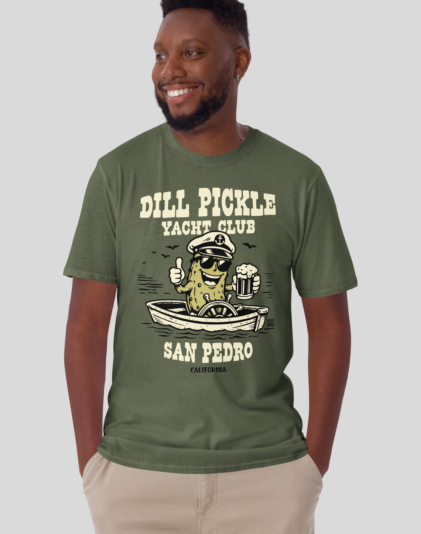 San Pedro Dill Pickle Yacht Club Tee - Unisex | Military Green