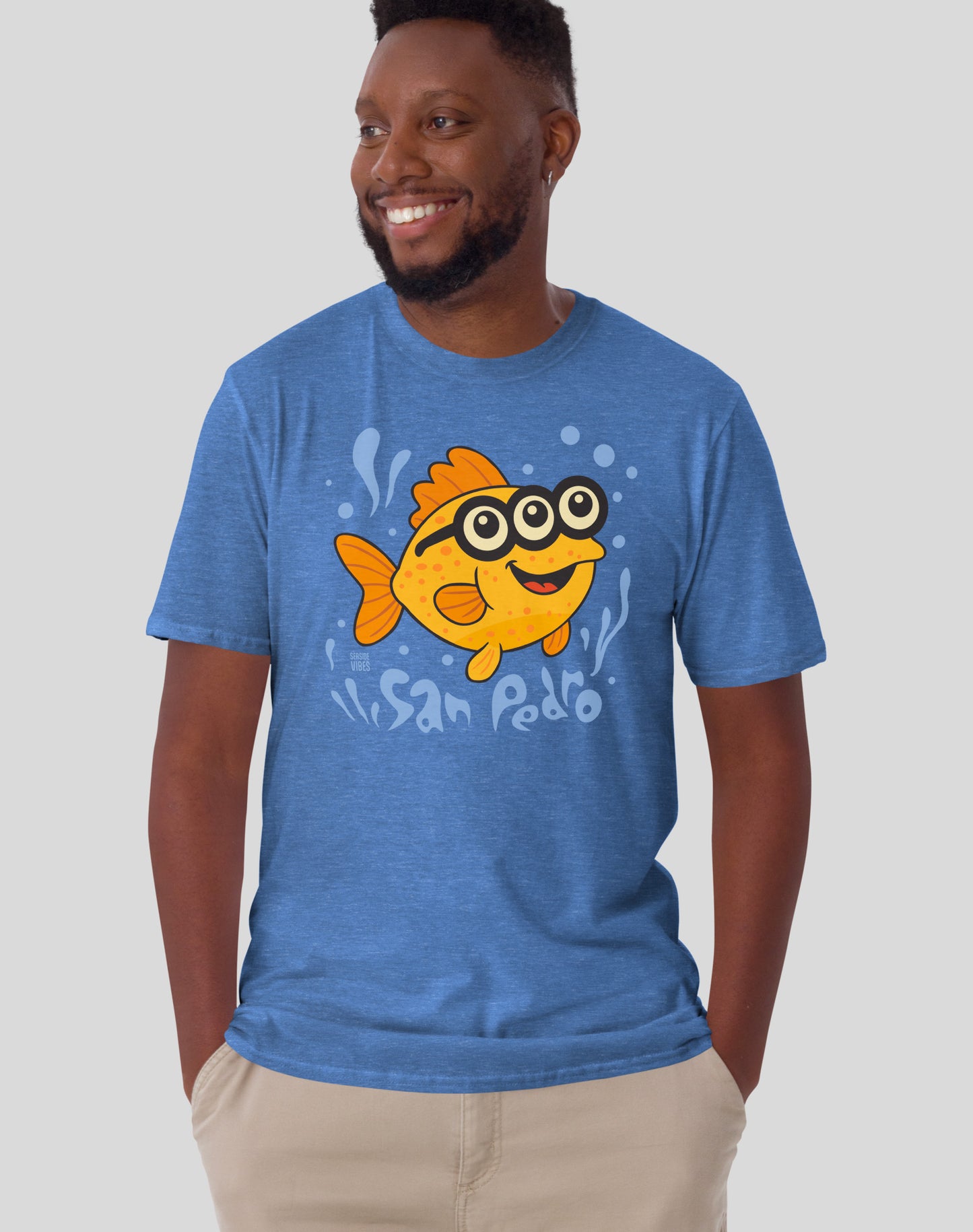 San Pedro 3-Eyed Flounder Tee - Unisex | Heather Royal