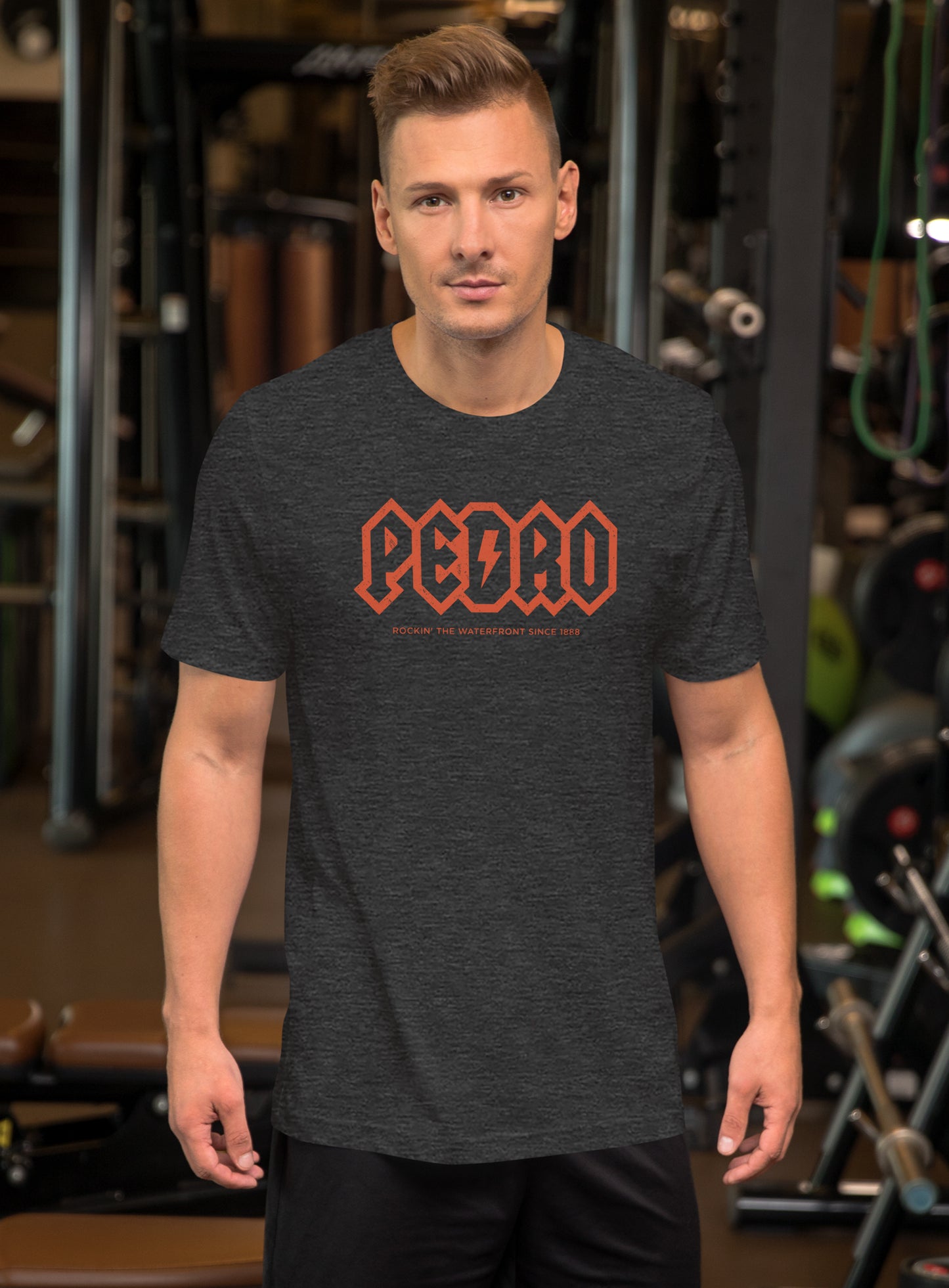 Unisex: San Pedro Rocks Tee - Dark Grey Heather