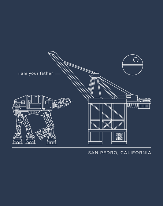 San Pedro I Am Your Father Tee - Cotton Blend | Midnight Navy