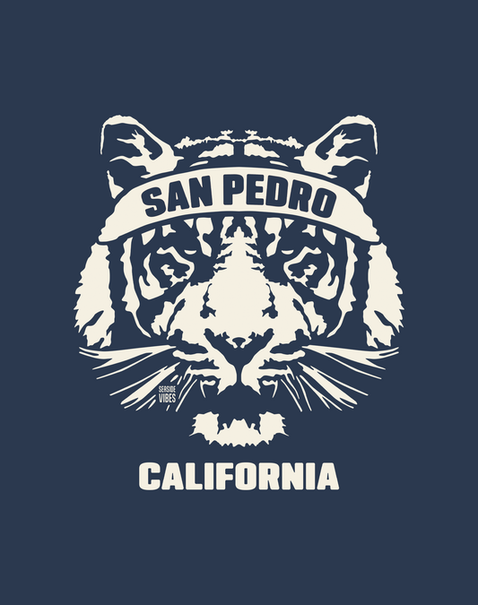 San Pedro Tiger Ambush Tee - Cotton Blend | Midnight Navy