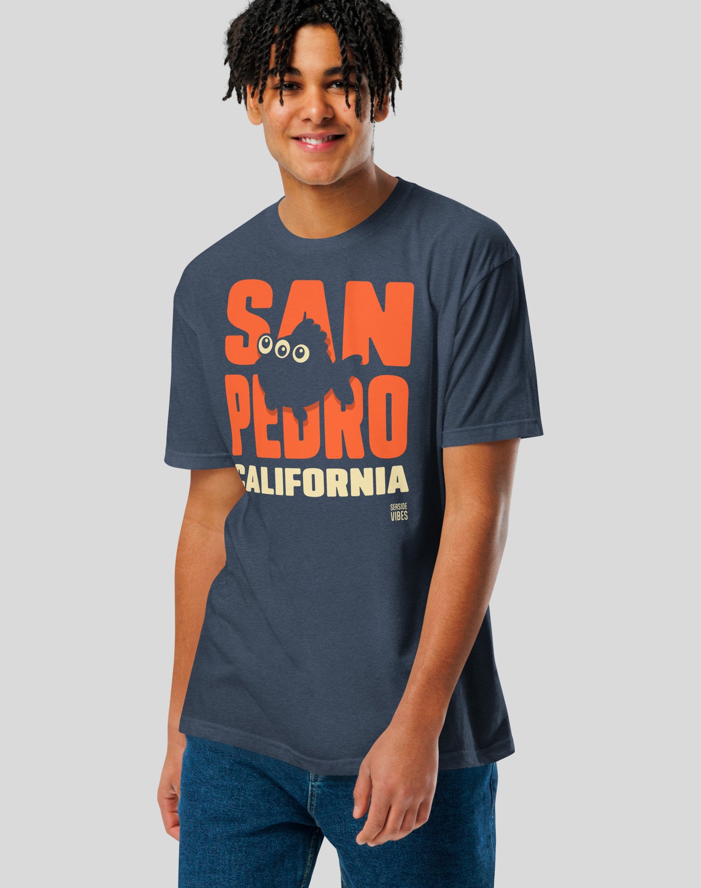 All Eyes on San Pedro Tee - Cotton Blend | Midnight Navy