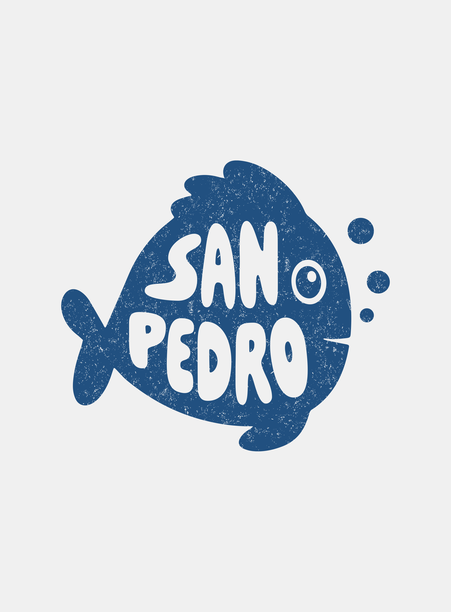 V-Neck: San Pedro Flounder Tee - White