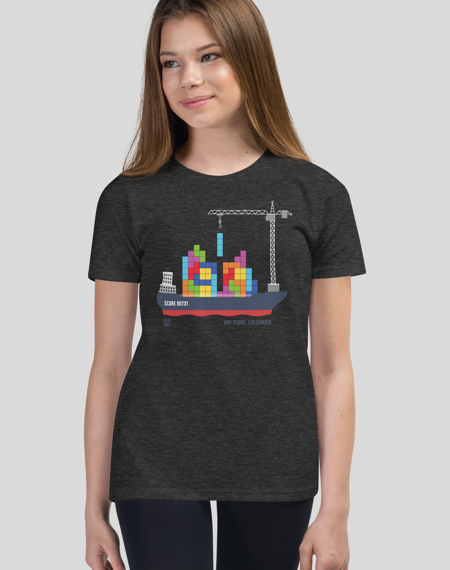 Youth: San Pedro Tetris Tee | Dark Grey Heather