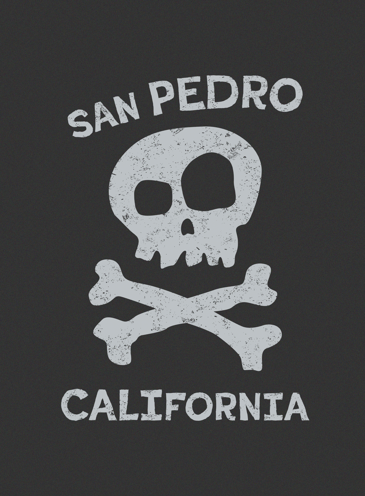 Unisex: San Pedro Skull and Bones Tee - Dark Grey Heather