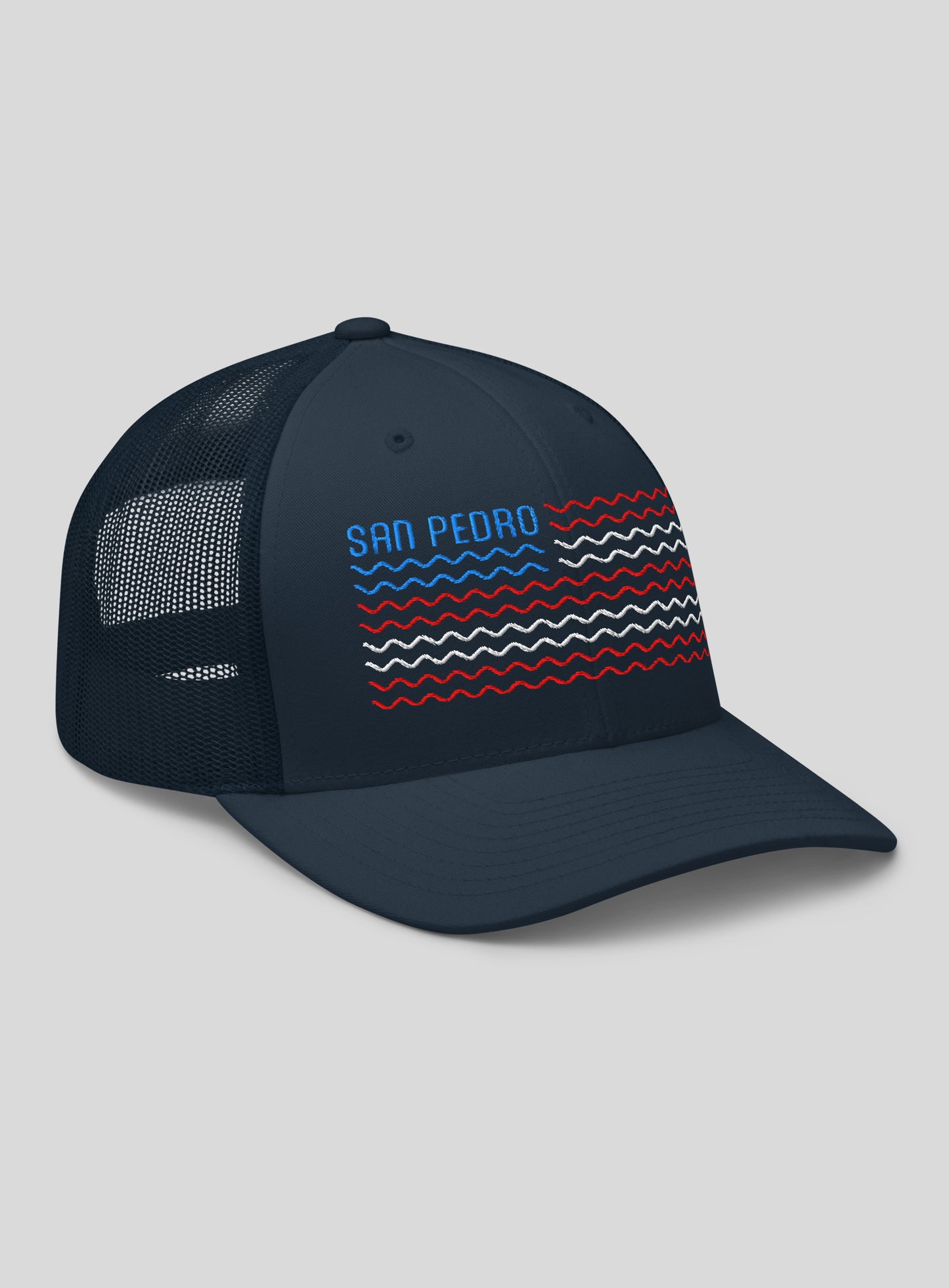 San Pedro 4th of July Trucker Hat - Navy/Navy