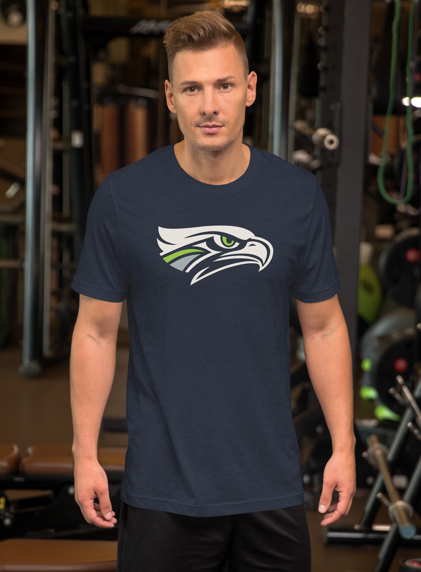 Unisex: Seahawks Logo Concept Tee - Heather Navy