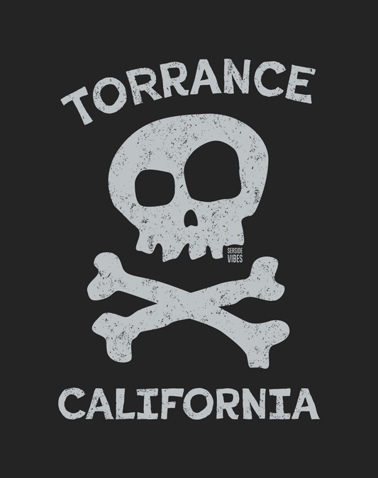 Torrance Skull & Bones Tee - Cotton Blend | Charcoal