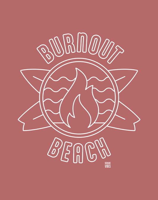 Burnout Beach Tee - Cotton Blend | Heather Mauve