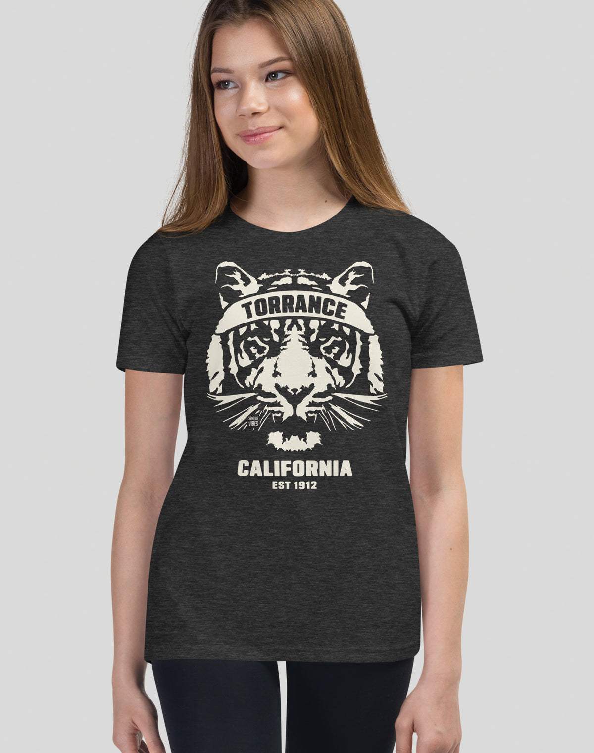Youth: Torrance Tiger Ambush Tee | Dark Grey Heather