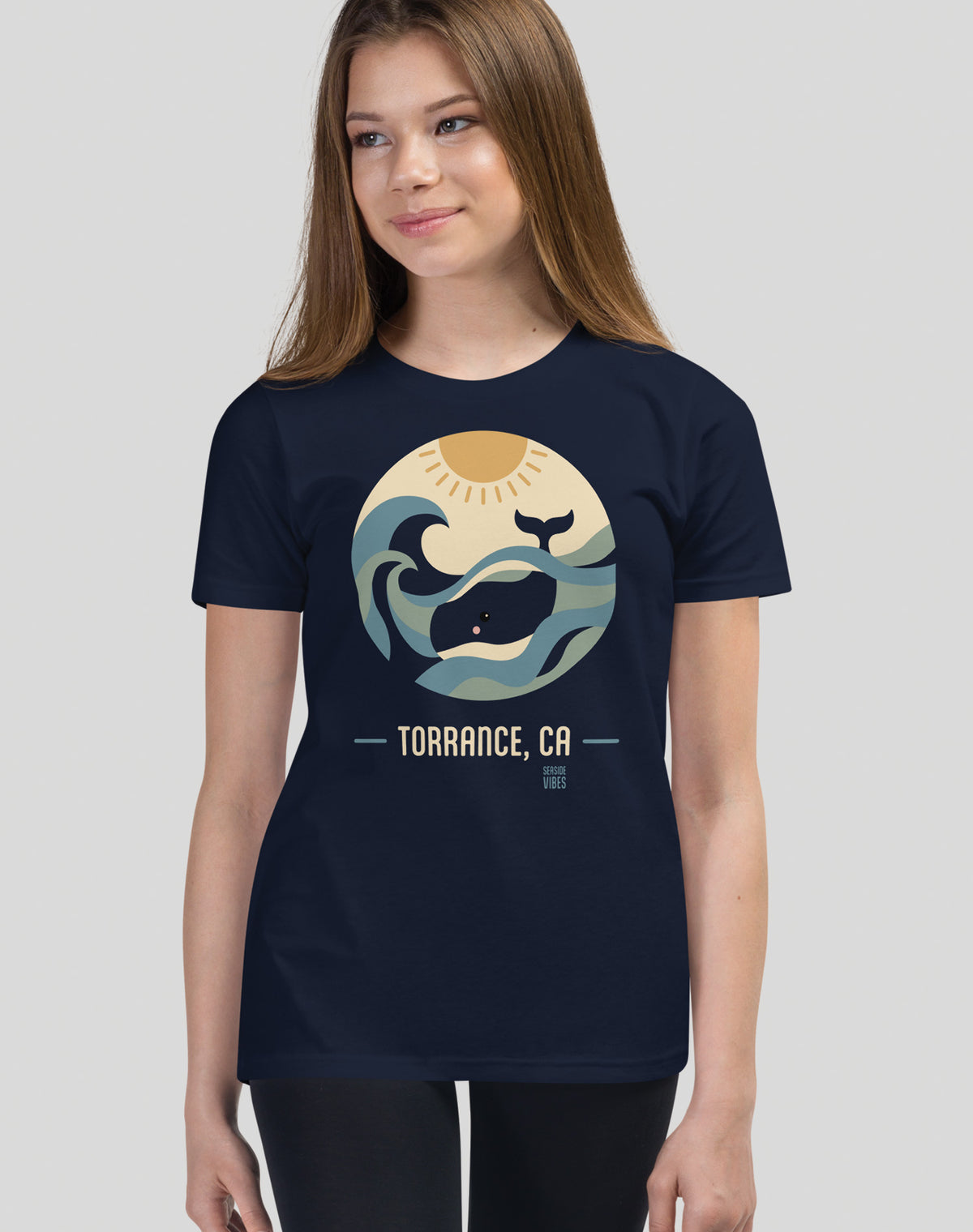 Youth: Torrance Whale Sunset Tee | Navy