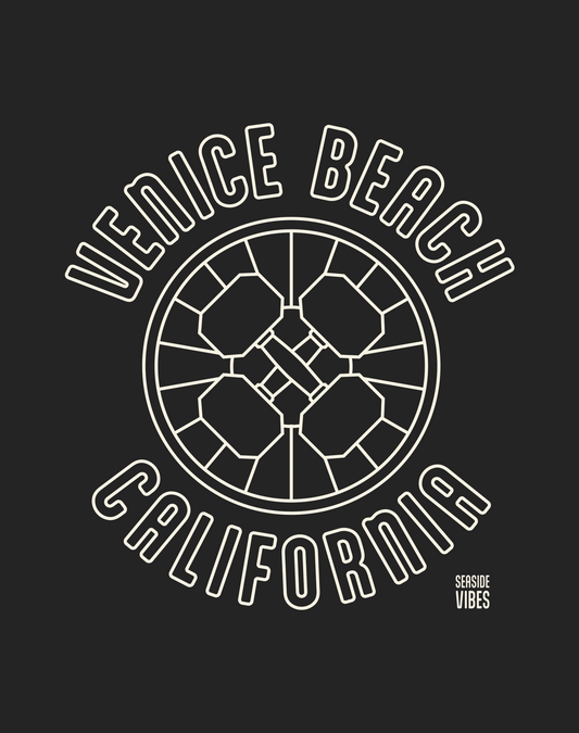 Muscle Beach Sunset Tee - Cotton Blend | Charcoal