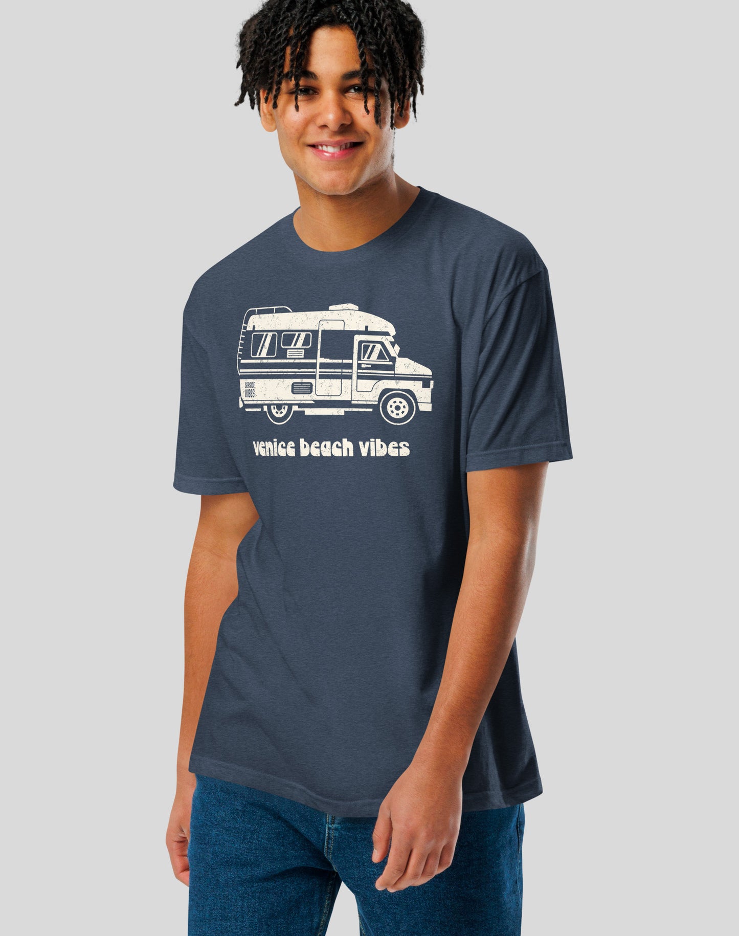 Venice Beach RV Vibes Tee - Cotton Blend | Midnight Navy