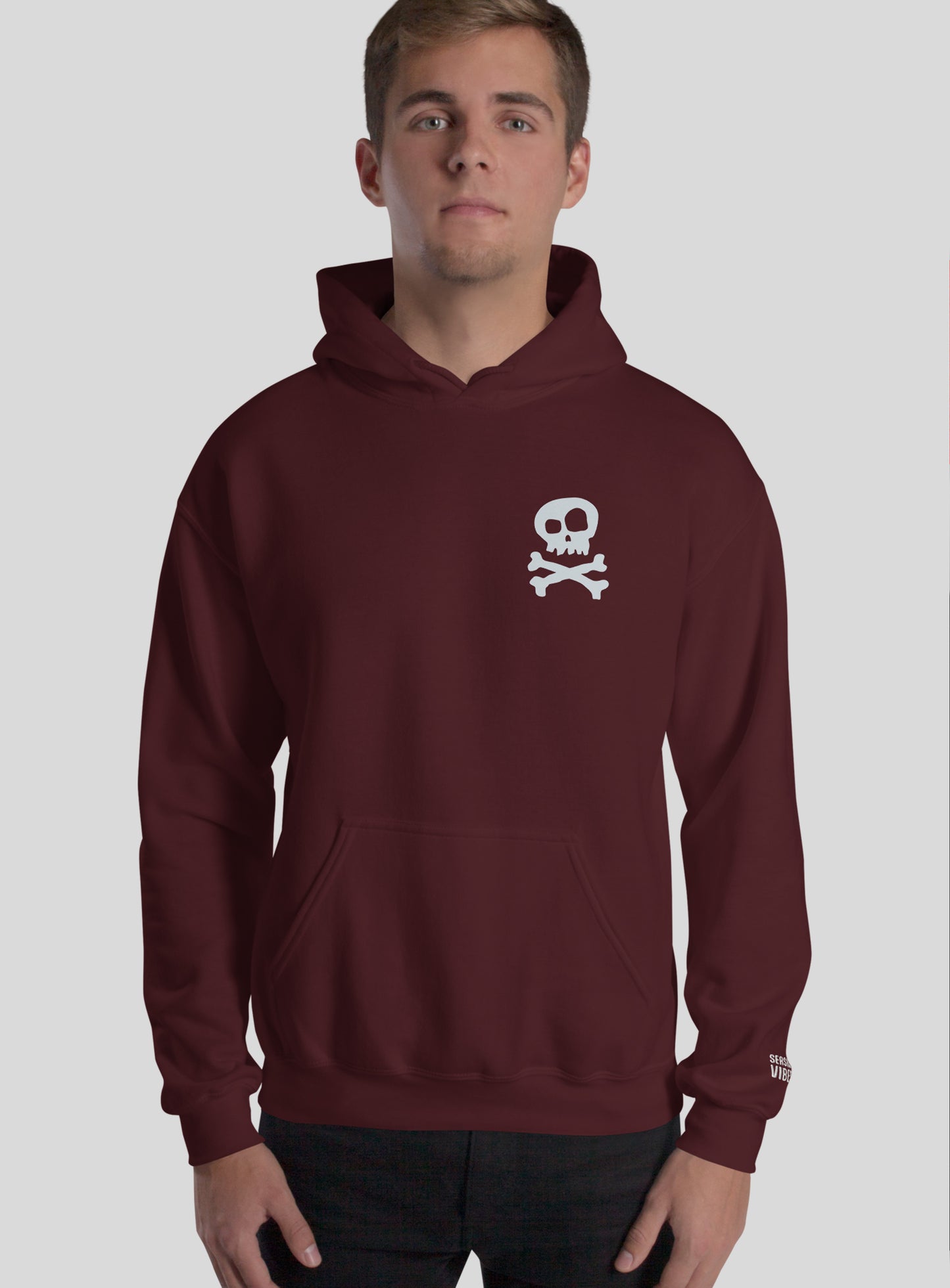 Unisex: Locals Only EM Exclusive Pullover Hoodie - Maroon