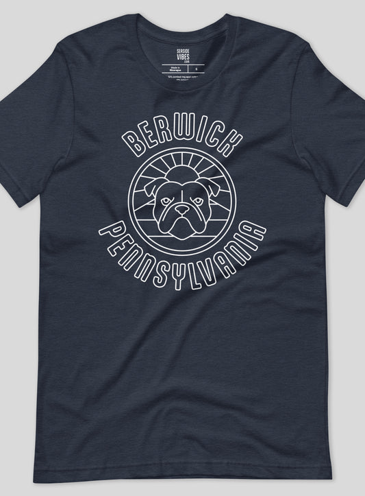 Unisex: Berwick PA Sunrise Tee -  Heather Navy