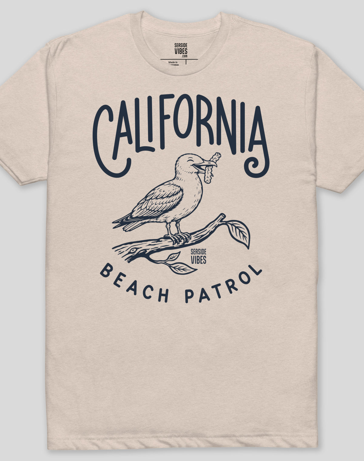 California Beach Patrol Seagull Tee - Cotton Blend | Sand