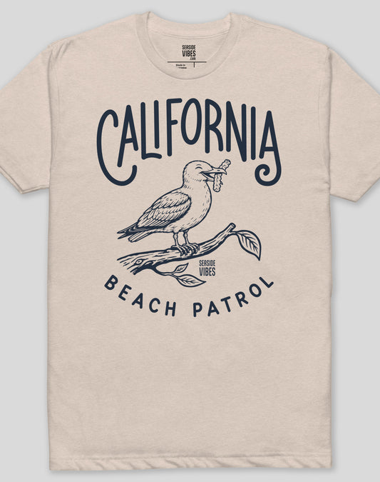 California Beach Patrol Seagull Tee - Cotton Blend | Sand