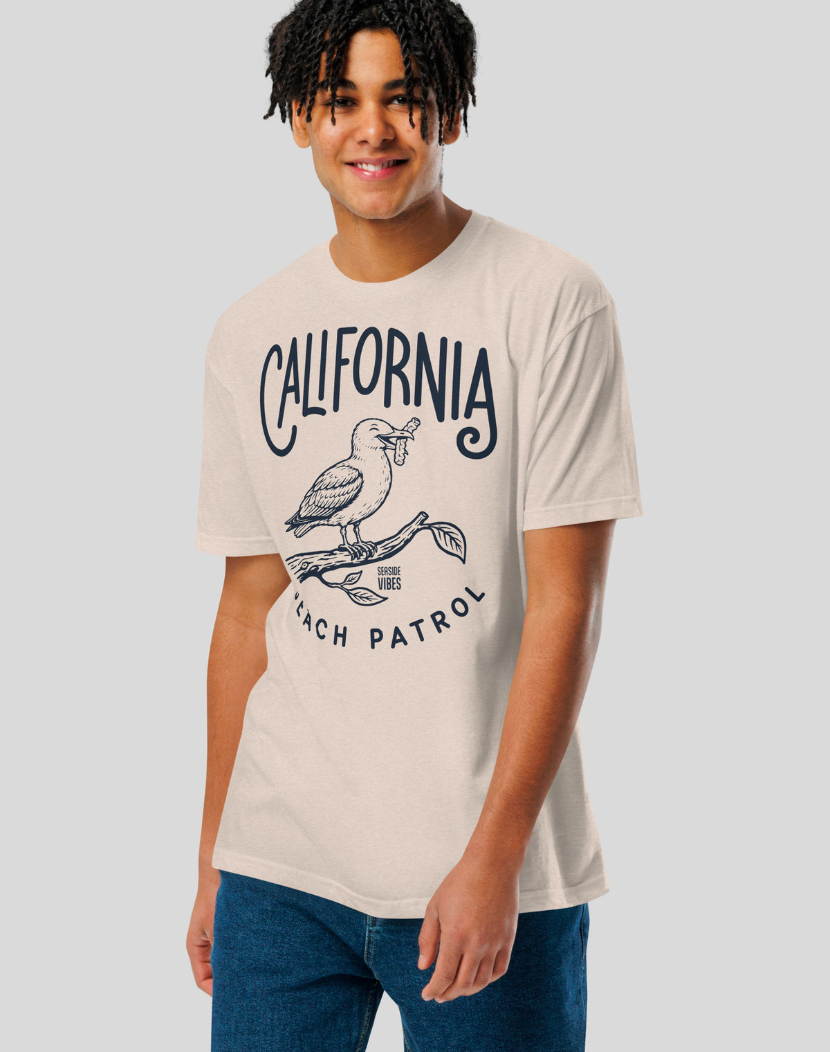 California Beach Patrol Seagull Tee - Cotton Blend | Sand