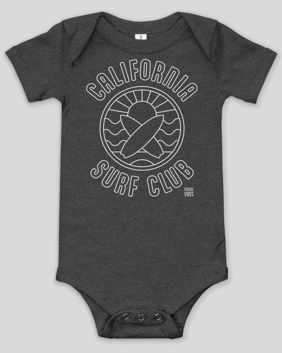 California Surf Club Sunset Onesie | Dark Grey Heather