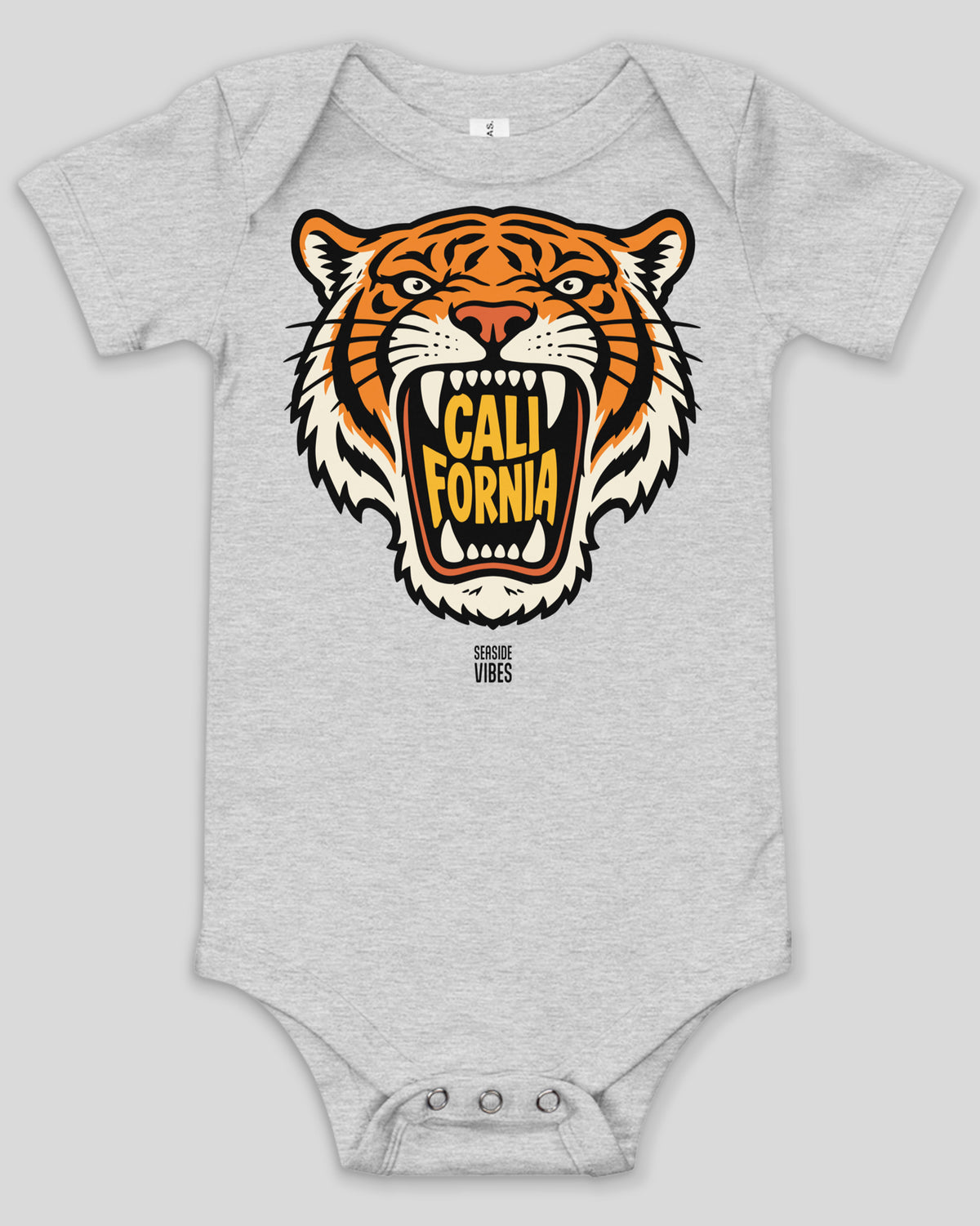 California AF Tiger Onesie | Athletic Heather