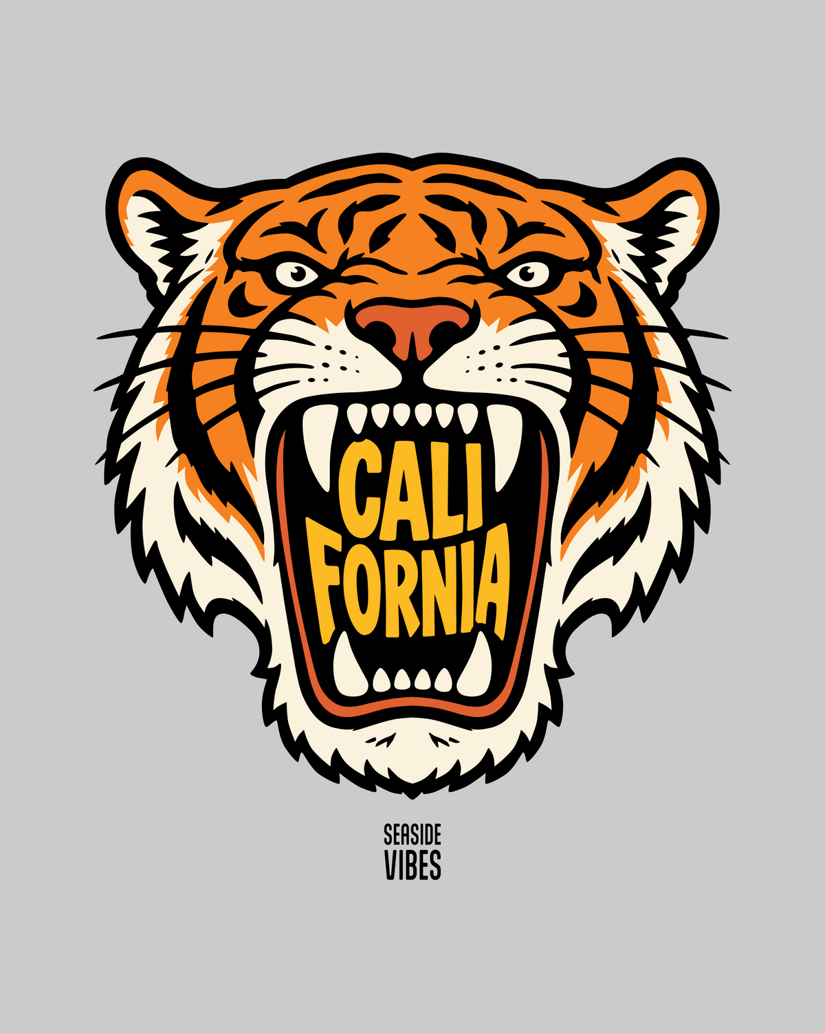 California AF Tiger Onesie | Athletic Heather