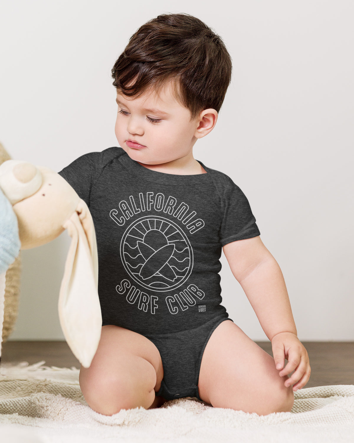 California Surf Club Sunset Onesie | Dark Grey Heather