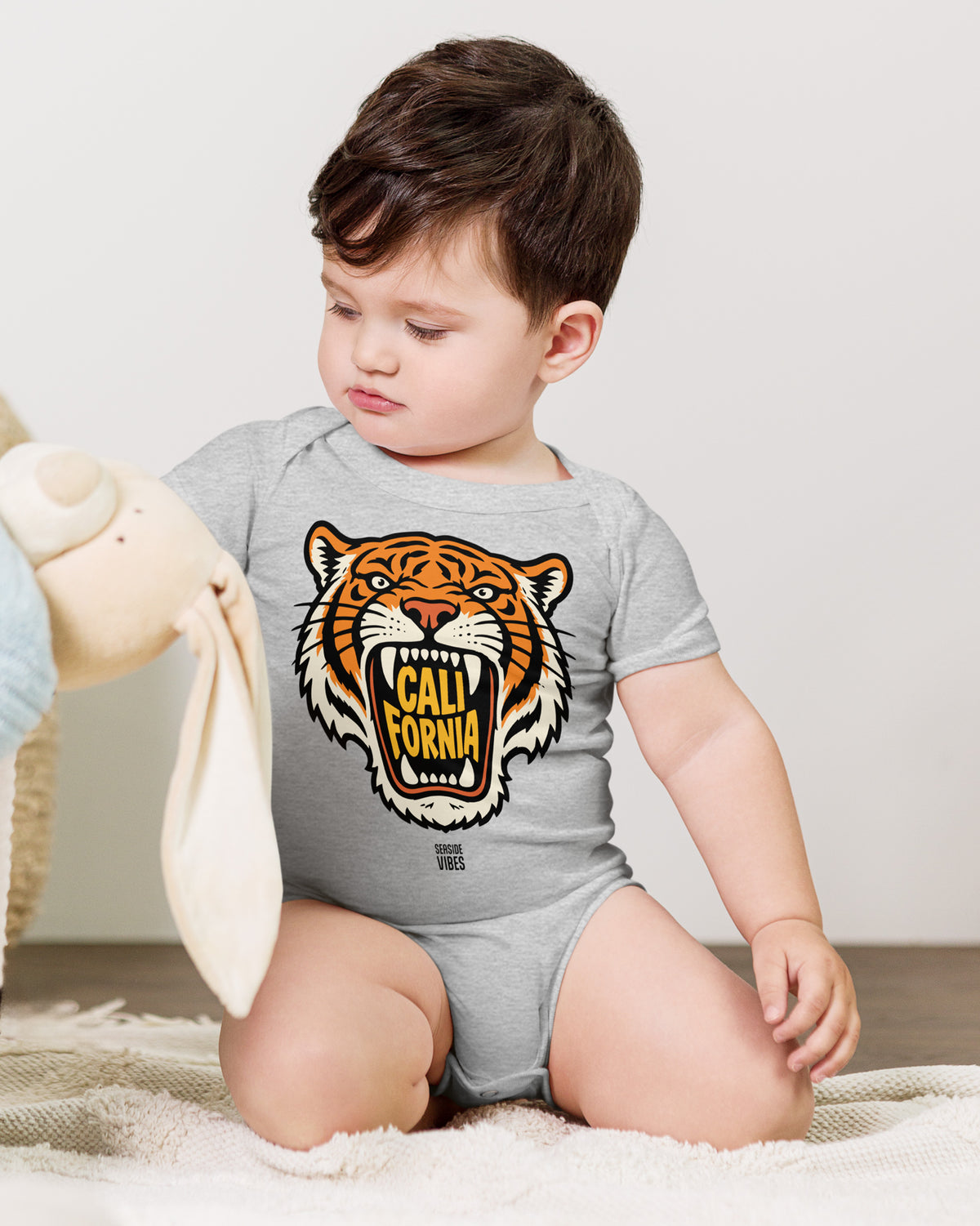 California AF Tiger Onesie | Athletic Heather