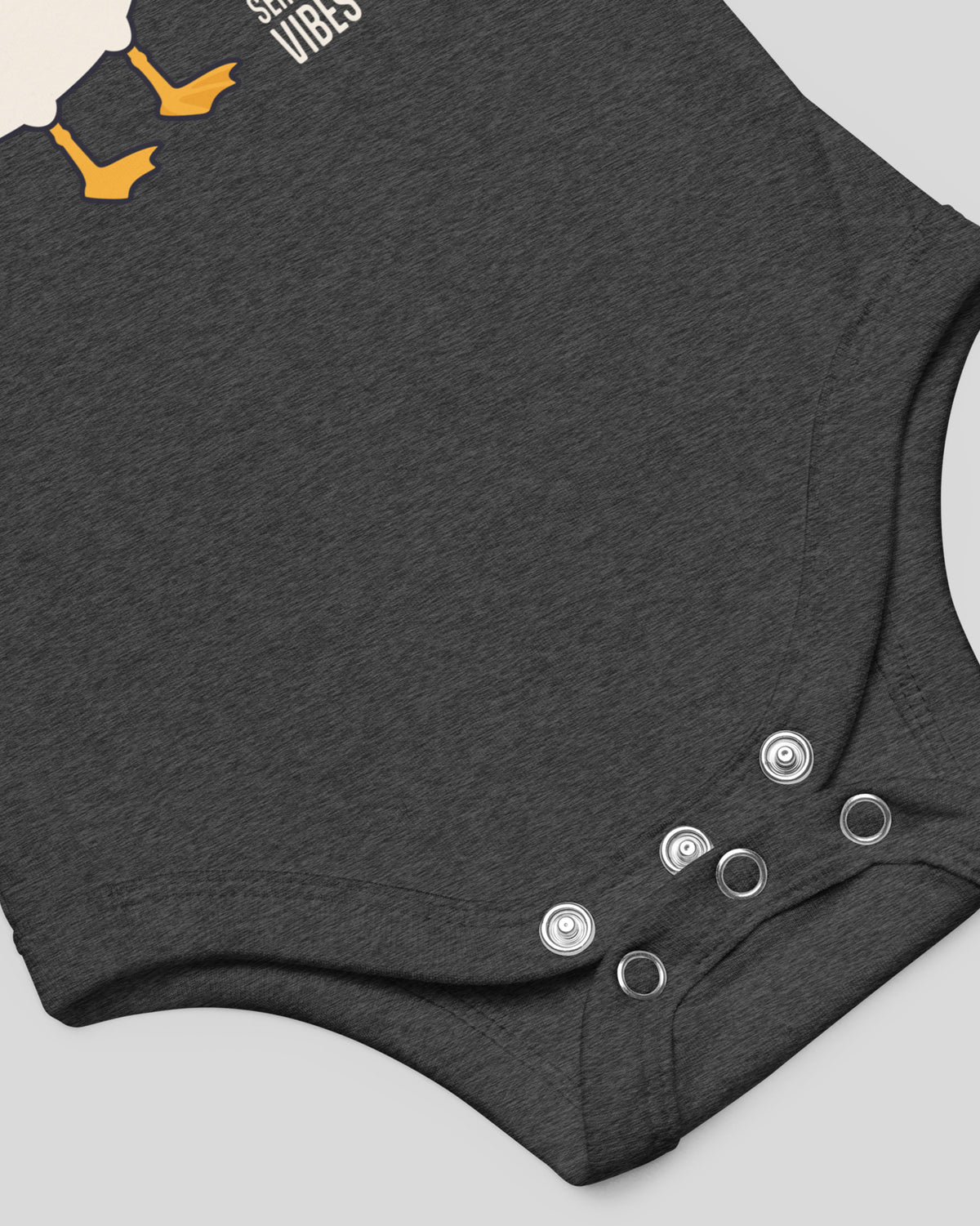 Dream Big Seagull French Fry Onesie | Dark Grey Heather