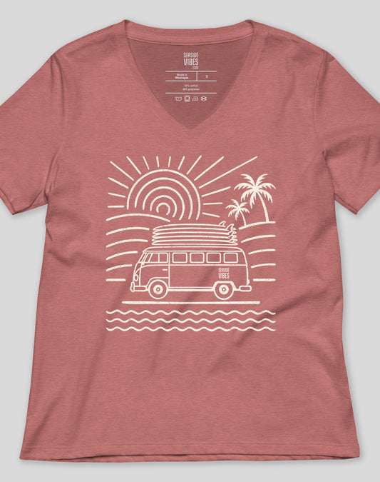 V-Neck: Endless Summer Tee | Heather Mauve